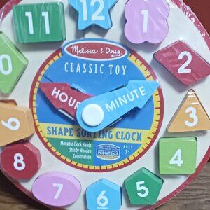 Melissa & Doug Shape Sorting Clock - Wooden Educational Toy